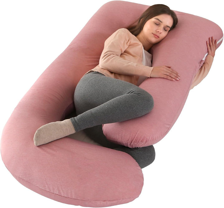 Pregnancy Pillow for Sleeping,Full Body Maternity Pillow with Removable Washable Cover,Support for Back,Hips,Legs,Belly for Pregnant Women