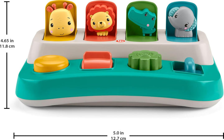 Baby Early Learning Toy with Fine Motor Activities for Cause-And-Effect Play, Busy Buddies Pop-Up