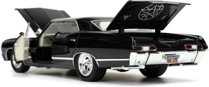 Supernatural 1:24 1967 Chevy Impala Die-Cast Car W/Dean Winchester Die-Cast Figure, Toys for Kids and Adults