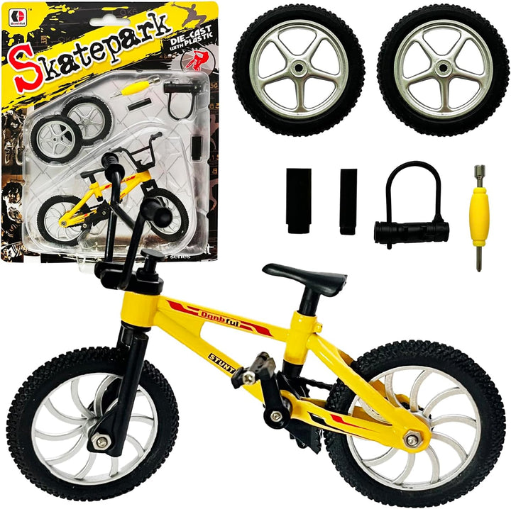 Mini Finger Bike Toy – Alloy Mountain Bicycle Model with Tools, Movable Parts, Gift for Kids & Collectors (Red)