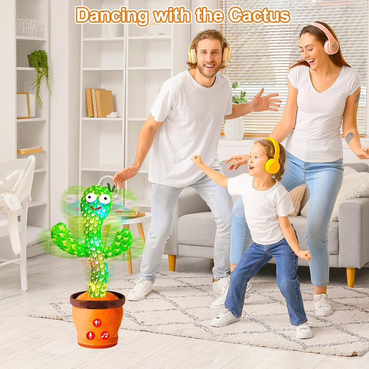 Volume Adjustable Dancing Talking Cactus Toy for Baby Toddler, Interactive Cactus Baby Toy, Mimicking Singing Repeating, Baby Toys for 6-18 Months Girls Boys, Birthday Gifts