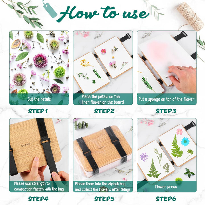 Professional Flower Press Kit 6 Layers 6.3 X 8.3 Inch , Flower Pressing Kit for Adults Kids, Great Gift for Daughter