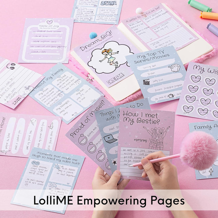 me Pink DIY Journal Kit for Girls – 300+ Pieces! Lockable Fuzzy Diary, Markers, Stickers & Empowering Pages – Gift Box for Tweens & Teens – Creative Journaling Set