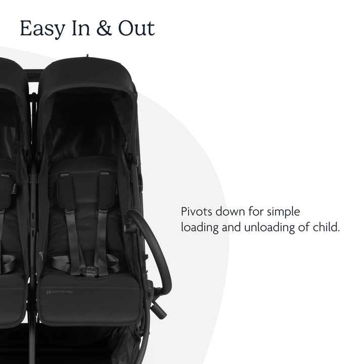 Bumper Bar for Minu Duo Stroller - Quick Attachment - Folds with Stroller - Black