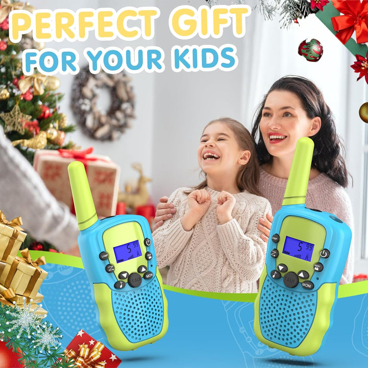 Toys for 3-12 Year Old Boys Girls, Walkie Talkies for Kids 22 Channels 2 Way Radio Toy with Backlit LCD Flashlight, 3 Miles Range for Outside, Camping, Hiking