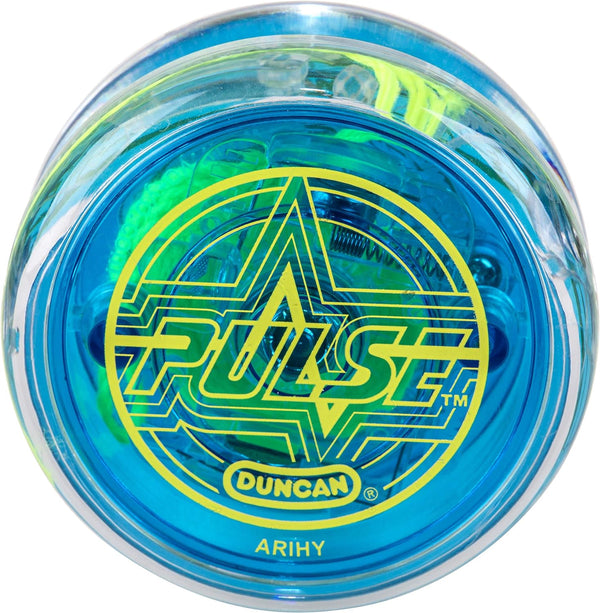 Toys Pulse LED Light-Up Yo-Yo, Intermediate Level Yo-Yo with Ball Bearing Axle and LED Lights, Clear/Blue