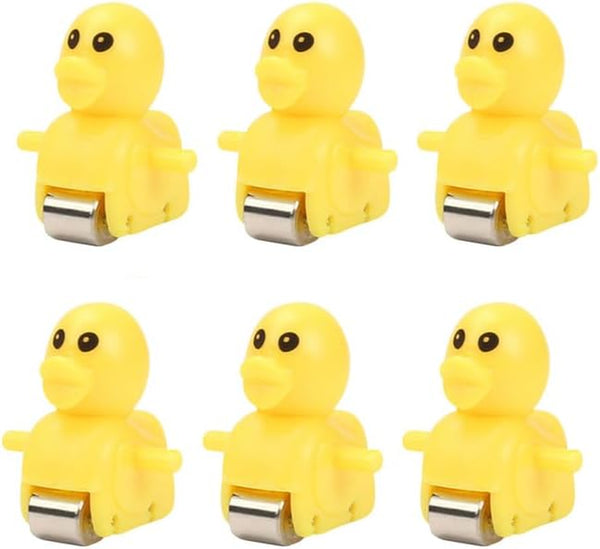 Extra Ducks for Slide Set, Accessory for Automatic Stair-Climbing Ducklings Cartoon Race Track, Escalator Toy, Fit the 1.5Cm/0.59Inch Track (6 Extra Ducks)