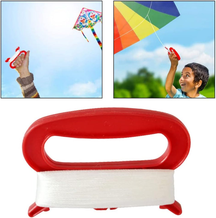 10 Pack Kite String Handle with 98Ft Line Red Mini Kite Spool Flying Accessories for Kids and Adults (L, Width: 11.5CM/4.53 Inch)