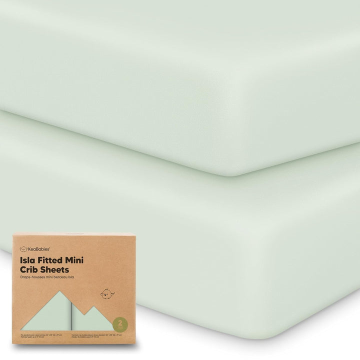 Pack and Play Sheets Fitted - 2-Pack Mini Crib Sheets for Pack N Play Mattress 38X26, Soft & Cozy, Neutral Toddler Playard Bedding, Snug Fitted Mini Baby Crib Mattress Cover Boy, Girl (Butterflies)