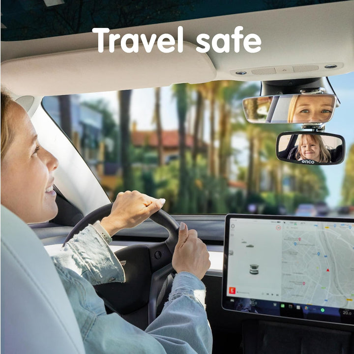 Forward Facing Baby Car Mirror - Clip on Car Mirror for Baby, 100% Shatterproof & Shakeproof, Newborn Essentials