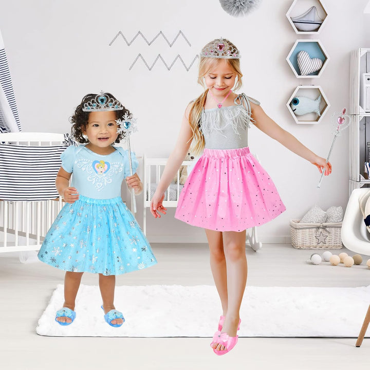 Princess Dress up Clothes and Jewelry Boutique, Toys for Little Girls, Princess Costumes Gifts with Shoes, Dresses, Tiara, Necklaces, Gift Set for Toddler Girls Age 3 4 5 6 7 Years Old