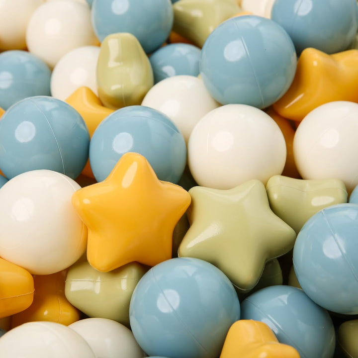 Star Ball Pit Balls 50 100 200 500 for Toddlers - Ball Pit Ball Shapes for Boys Girls Fun, Birthday Party, Christmas Decoration