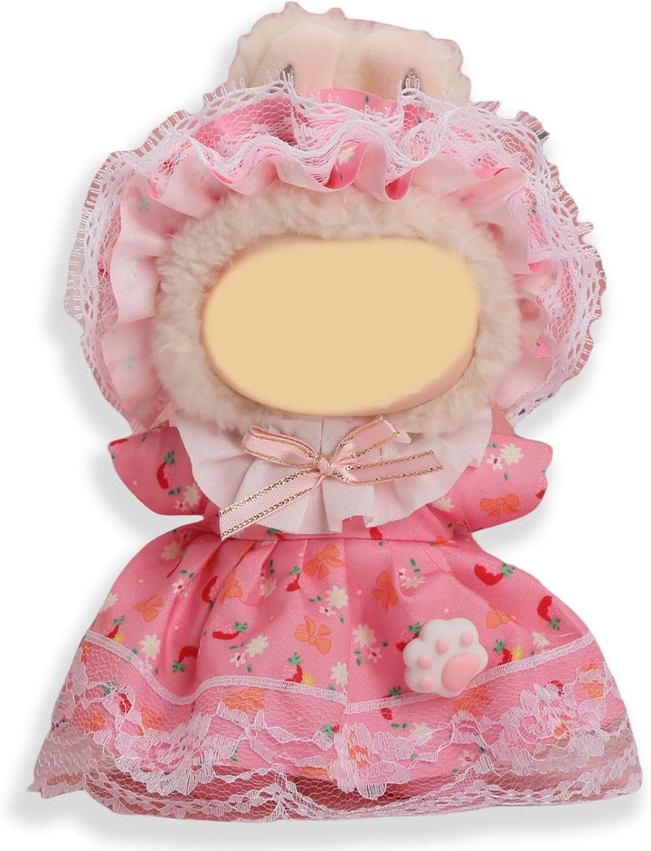 Doll Clothes for Labubu, 17Cm/15Cm Dolls Outfit Set , Luxury Chic Style High-End Fashion Suitable Accessories (No Doll)(Purple)