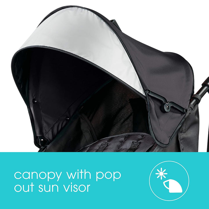 Ingenuity 3Dlite Convenience Stroller,Jet Black–Lightweight Stroller with Aluminum Frame,Large Seat Area, 4 Position Recline, Extra Large Storage Basket– Infant Stroller for Travel&More