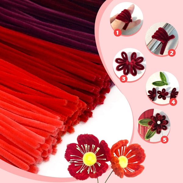 200 PCS Pipe Cleaners, Multi-Colored Pipe Cleaners Craft Supplies, 20 Colors Chenille Stems for DIY Arts Crafts Project(Multi Color)