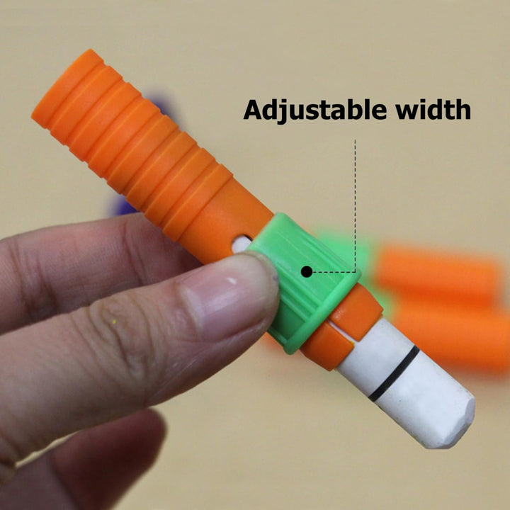 2Sets Crayon Sharpener Plastic Crayon Cap Drawing Drawing Stick Extender Oil Pencil Sharpener 15Pcs*2