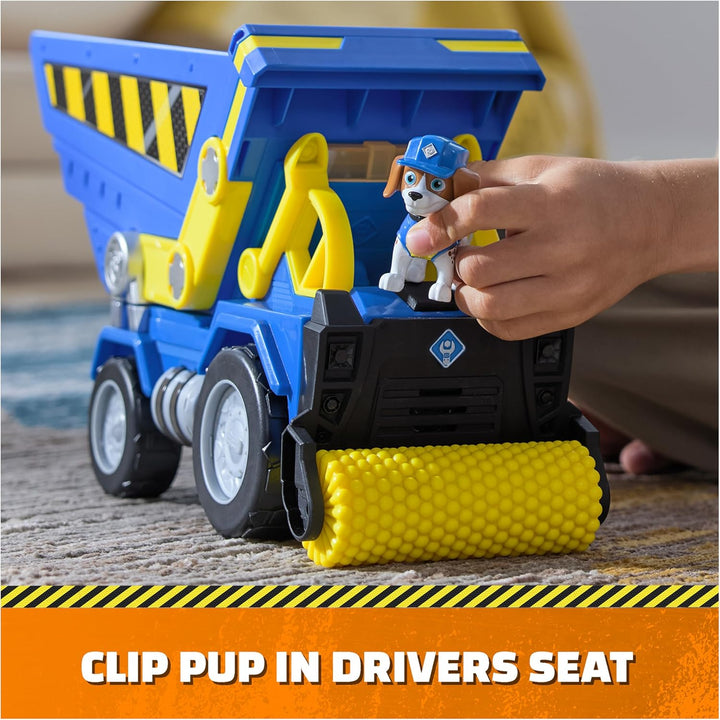 , Bark Yard Deluxe Dump Truck Construction Vehicle with Lights, Sounds & Wheeler Action Figure, Kids Toys for Boys & Girls Ages 3 and Up