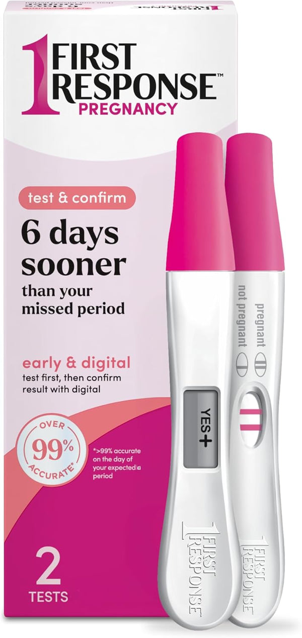 Test & Confirm Pregnancy Test, Unisex Adult 1 Line Test and 1 Digital Test Pack