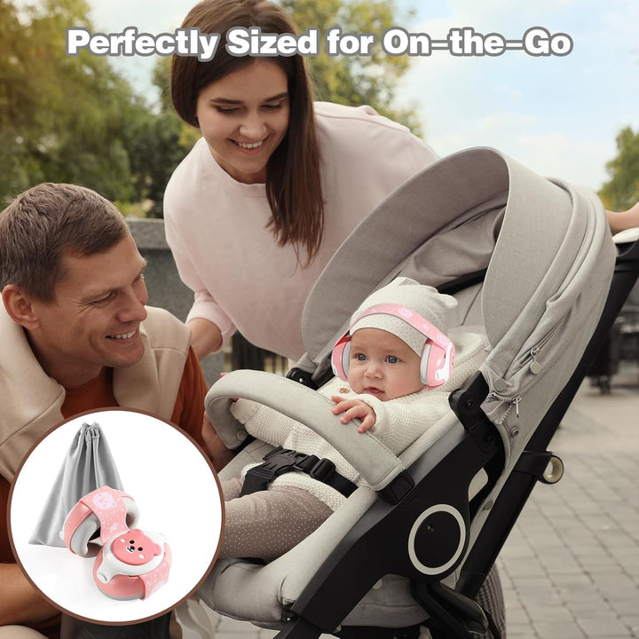 Baby Ear Muffs,25Db Infant Noise Cancelling Headphones for Babies 0-36 Months with Adjustable Headband Infant Ear Protection,Ideal Baby Travel Essentials for Outdoor,Sleep,Airplane & Music Festivals