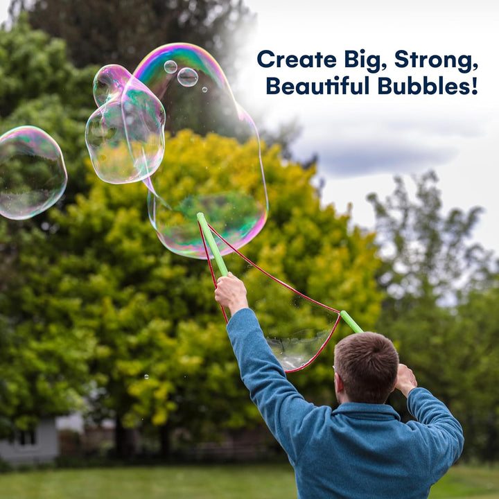 Bubbles Solution Refill 67.63 Oz - Large and Easy-Grip Bottle for Bubble Machine, Guns, and Wands - Toddler Liquid Refill for Ages 3 and Above