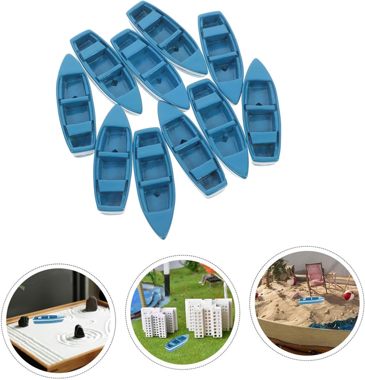 10Pcs Miniature Yacht Decor High Detail Boat for Fairy Garden Coastal Home Decor Accessories for Nautical Microlandscape Display