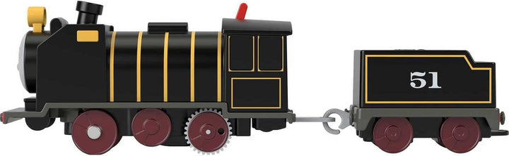 Motorized Toy Train Hiro Battery-Powered Engine with Tender for Preschool Pretend Play Kids Ages 3+ Years