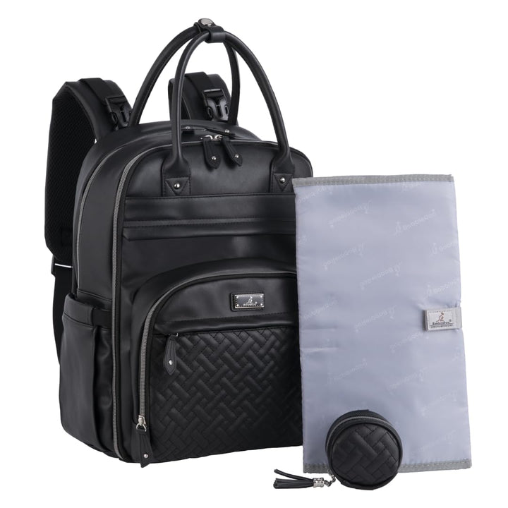 Diaper Bag Backpack - Baby Essentials Travel Tote - Multi Function Waterproof Diaper Bag, Travel Essentials Baby Bag with Changing Pad, Stroller Straps & Pacifier Case - Unisex, Dark Gray