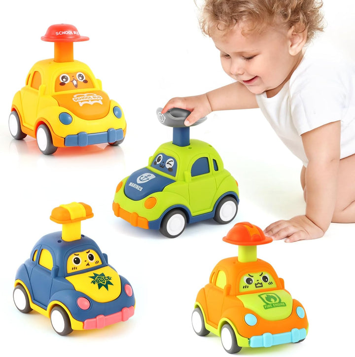 Car Toys for Toddlers 1-3 One Year Old Boy Birthday Gift for Boys Girls 1-3 Pull Back City Vehicle Toys Goodie Bags Stuffers Party Favors for Kids