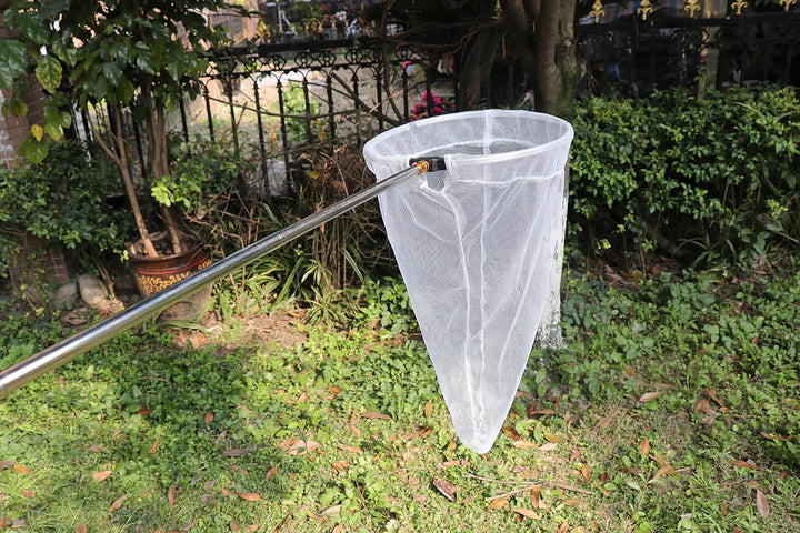 Insect and Butterfly Net with 12" Ring, 24" Net Depth, Handle Extends to 59 Inches for Adults and Kids (12" Ring, 59" Handle)