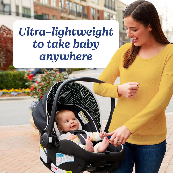 Snugride Lite LX Infant Car Seat, Rear-Facing, Lightweight, Adjustable Base, Easy Install, Studio