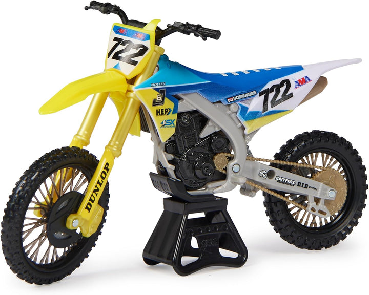 , Authentic Shane Mcelrath 1:10 Scale Collector Die-Cast Toy Motorcycle Replica with Race Stand, for Collectors and Kids Age 5 and Up