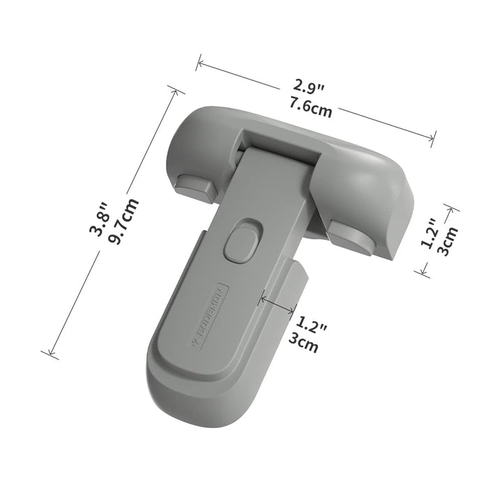 Mom'S Choice Gold Awards Winner -  1 Pack Updated Child Proof Refrigerator/Fridge/Freezer Door Lock Apply to Max 1"(25Mm) Sealing Strip for Toddlers and Kids, No Tools Need or Drill (Grey)