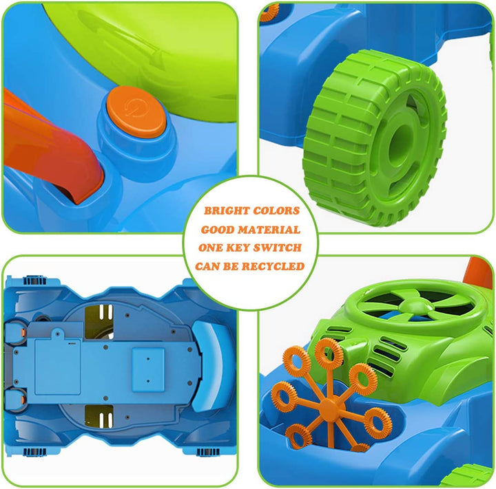 Bubble Lawn Mower for Toddlers 1-3, Outdoor Bubble Blower Machine for 1 Year Old Boys Toy Gifts, Kids Push Summer outside Garden Toys, Halloween Birthday Gifts for Preschool Baby Boys Age 1 2 3