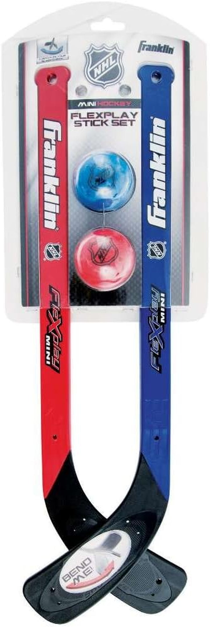 NHL Mini Hockey Flex Stick and Ball Set - Play Knee Hockey Anytime Anywhere - Kids Toy Set - Includes 2 Mini Sticks + 2 Foam Balls