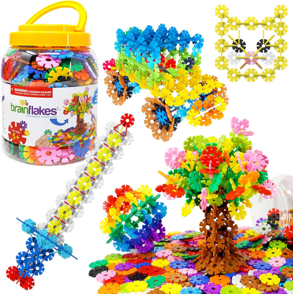 500 Piece Set, Ages 3+, Interlocking Plastic Disc Toy for Creative Building, Educational STEM Learning, Construction Block Play for Kids, Teens, Adults, Boys, and Girls