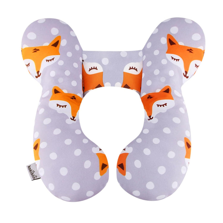 Baby Travel Pillow,Baby Neck Pillows for Car Seat,Upgraded Baby Head Pillow,Toddler Head and Neck Baby Support Pillow for Car Seat, Pushchair,Travel (Gray Fox)