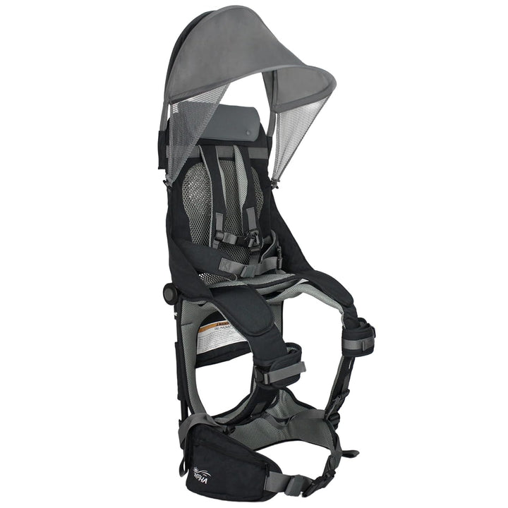 Hiking Backpack Carrier, Lightweight Toddler Shoulder Carrier with Sun Shade, Saddle Toddler Backpack for Kids 6 Months to 4 Years Old