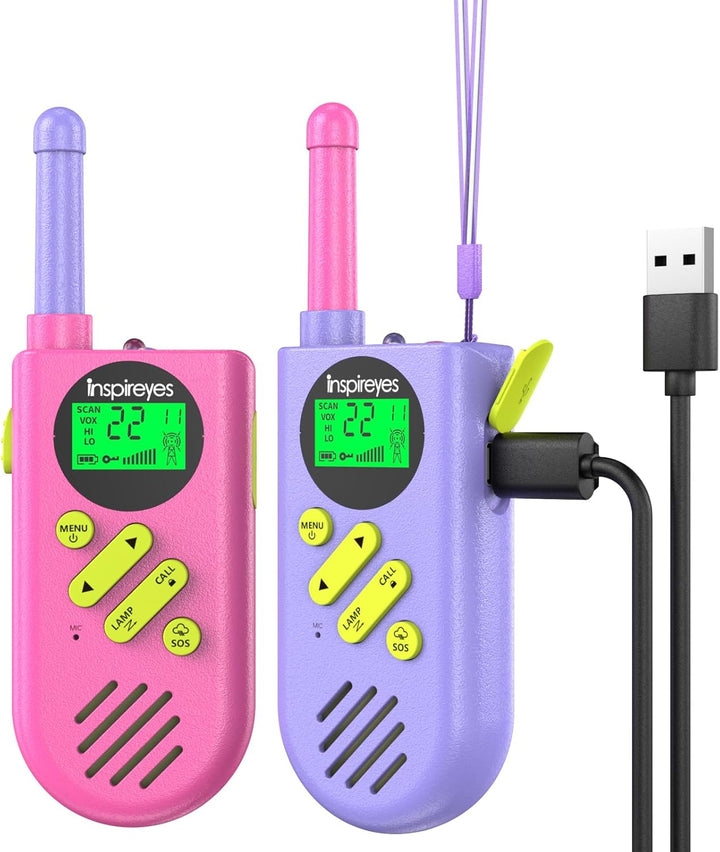 Walkie Talkies for Kids Rechargeable,Toys for Boys and Girls Ages 3-12, 3 Pack Long Range 2-Way Radios, Birthday Gifts,Christmas Stockings, Outdoor Play, Family Games, Hiking Camping Gear