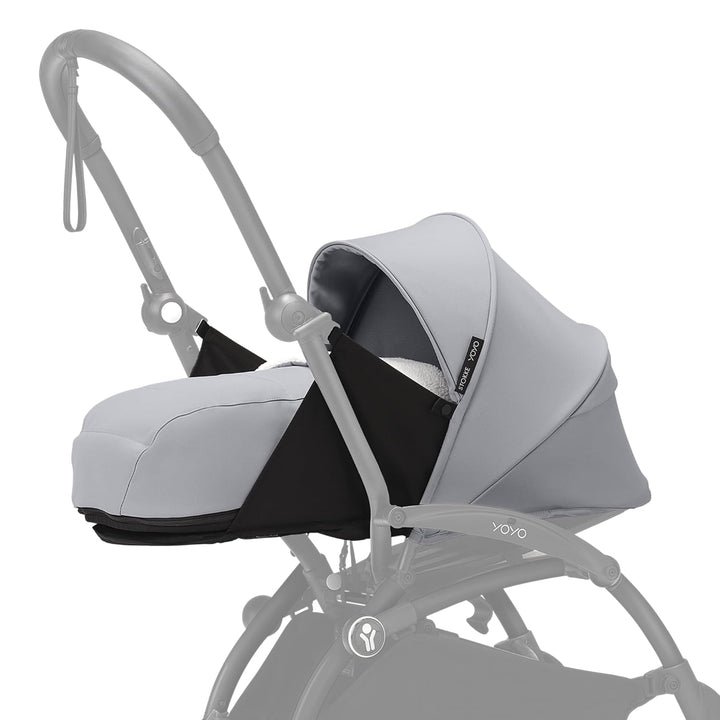 YOYO 0+ Newborn Pack, Taupe - Includes Mattress, Extendable Canopy & Five-Point Harness - Requires YOYO3 Frame (Sold Separately)