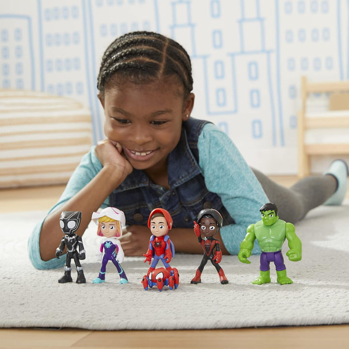 Spidey and His Amazing Friends Marvel Hero Reveal Multipack with Mask-Flip Feature, 4-Inch Action Figure Toys, Kids 3+ (Amazon Exclusive)