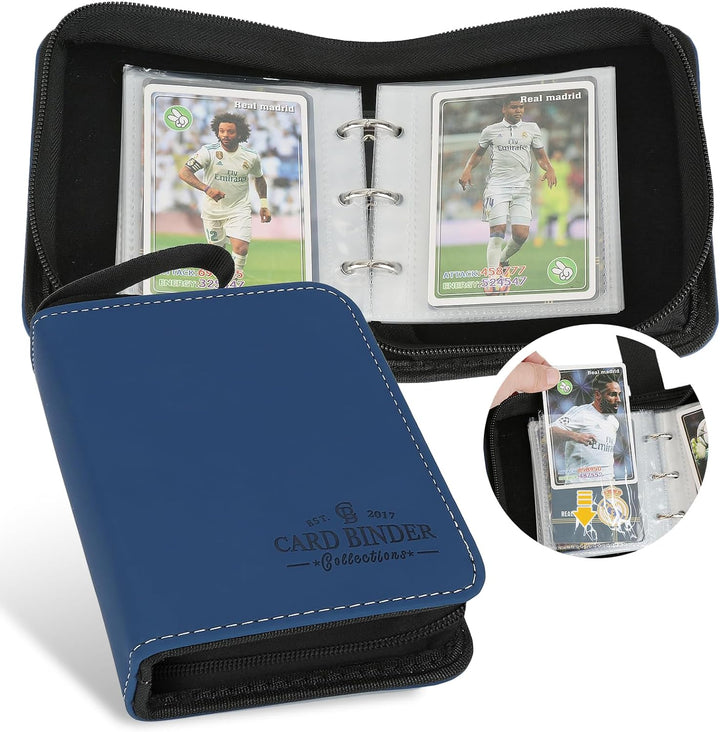 9 Pocket Card Binder, Premium Zip Trading Card Binder, 540 Double Sided Pocket PU Collection Binder, Collector Album, Card Folder for MTG, TCG, Sports Cards (Black)