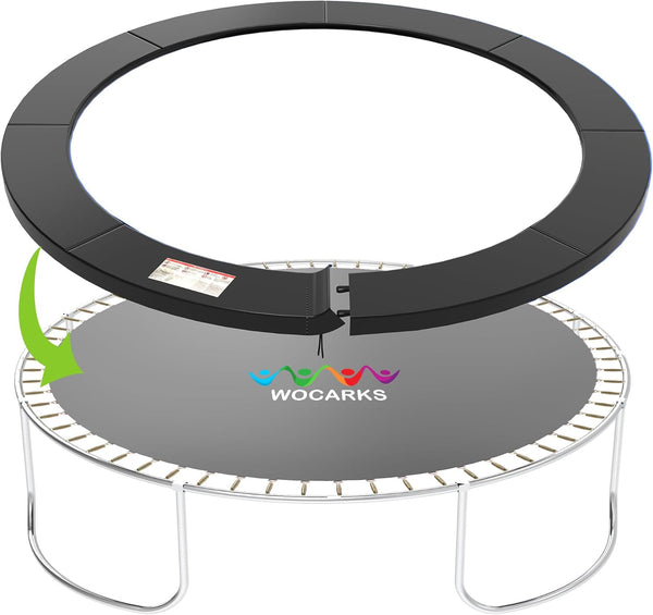 Trampoline Pad, 10Ft 12Ft 14Ft Trampoline Replacement Safety Pad, Waterproof and Tear-Resistant Safety Spring Cover round Frame Pad