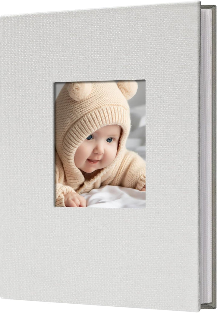 Small Photo Album 4X6 Slip-In Picture Album 50 Pages Holds 100 Photos, Portable Photo Book 4X6 for Wedding Family Baby Travel Blue