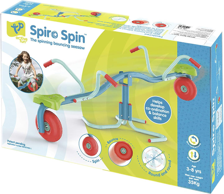 Toys Spiro Spin Seesaw | Sit and Spin Teeter Totter with 360 Spin and Bounce Wheel | Kids Outdoor Play Equipment for Backyard, Playground, or Indoor Fun | Boys and Girls Ages 3-8