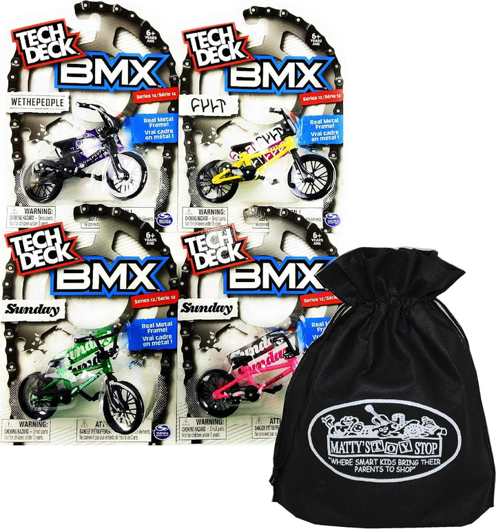 Tech Deck BMX Complete Gift Set Bundle Storage Bag - 4 Pack (Assorted Series)