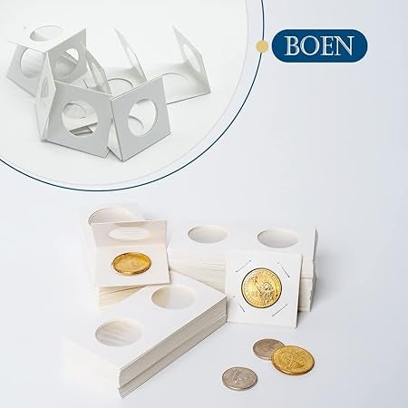 Coin Flips 300Pcs 20.5Mm/(0.8 Inch) Coin Flips for Penny Coin Holders for Colletors the Coin Collection Supplies Coin Cardboard Coin Flips for Coin Collection