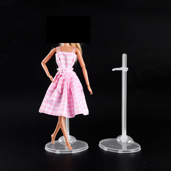 Transparent Dolls Holder Stand Support for 9Inches-12Inches Dolls - Pack of 10