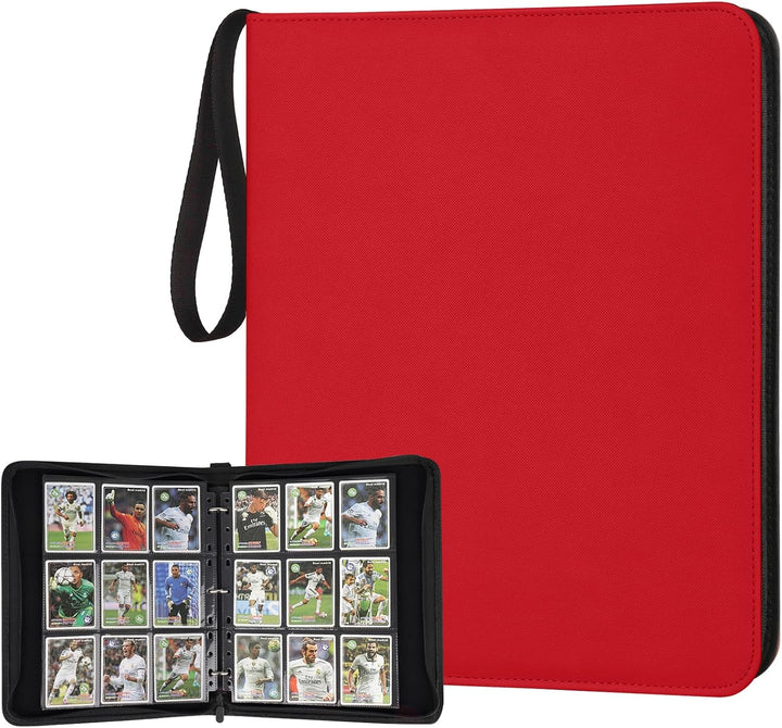 9 Pocket Card Binder, Premium Zip Trading Card Binder, 540 Double Sided Pocket PU Collection Binder, Collector Album, Card Folder for MTG, TCG, Sports Cards (Black)