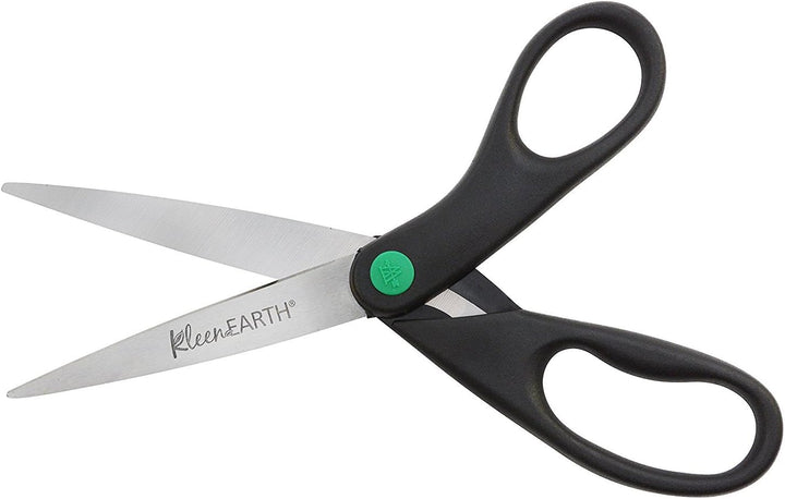 15179 8-Inch Kleenearth Recycled Scissors for Office and Home, Black, 2 Pack