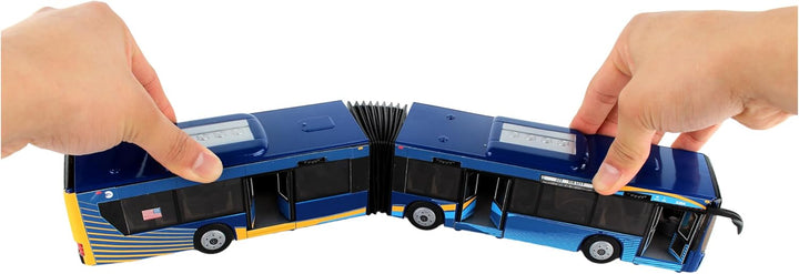 MTA New York City Bus 16" Articulated Bus RT8571 Toy, Blue , Brown
